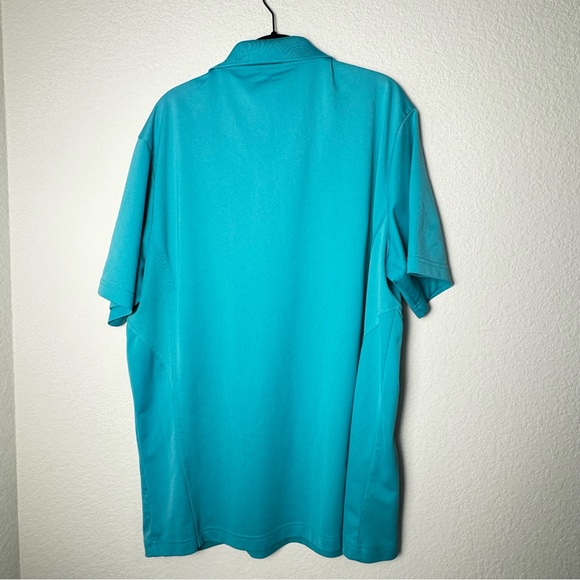 FILA Teal Golf Polo Sport Shirt, Short Sleeve, Polyester Mens, Athletic Fit, XXL - Picture 2 of 9